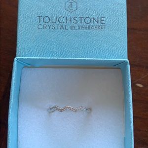 Touchstone Crystal Delicate Wave Ring